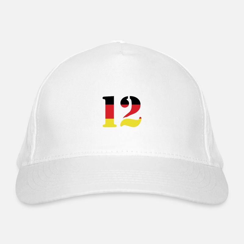 12 Numéro Jersey Allemagne Casquette classique bio