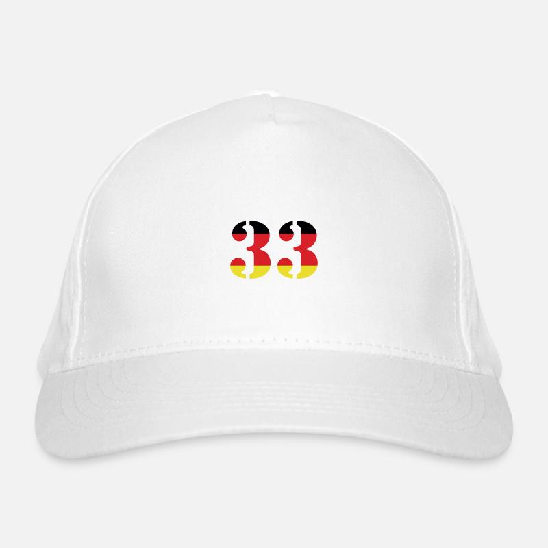 33 Numéro Jersey Allemagne Casquette classique bio