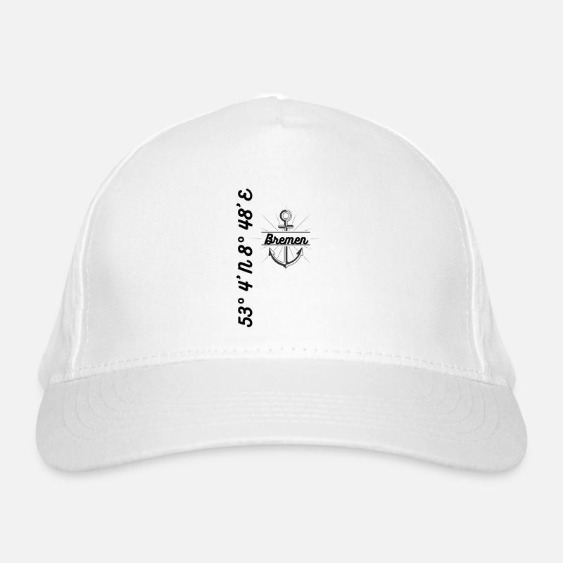 Bremen coordinates with anchor home Organic Baseball Cap