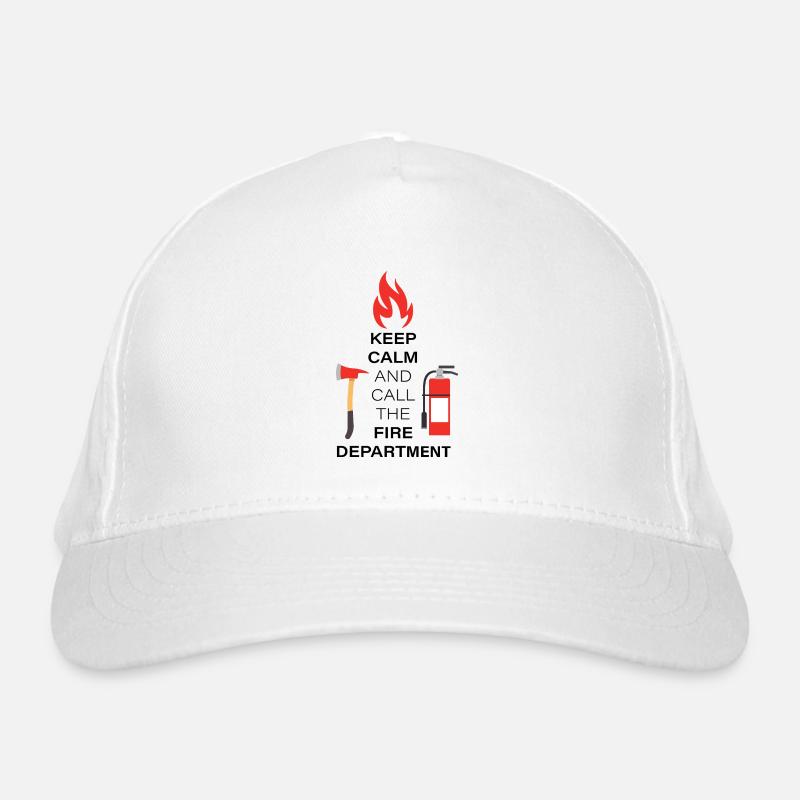 keep calm and call the fire department Bio-Baseballkappe