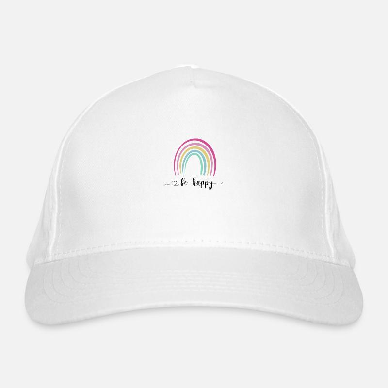 Soyez heureux arc-en-ciel Casquette classique bio