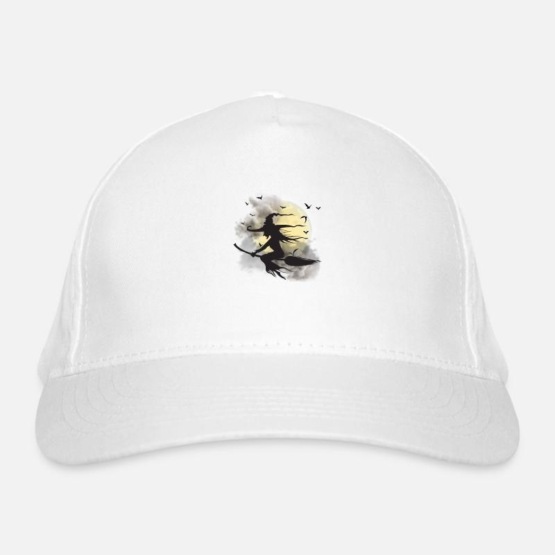 Witch at full moon Organic Baseball Cap
