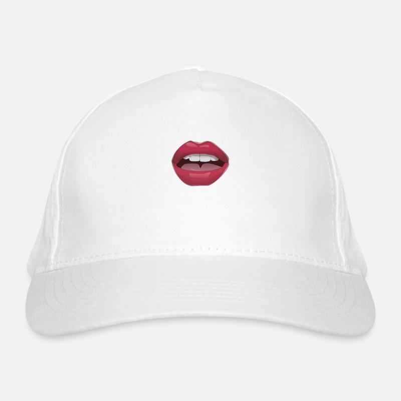 Lèvres rouges avec des dents Casquette classique bio