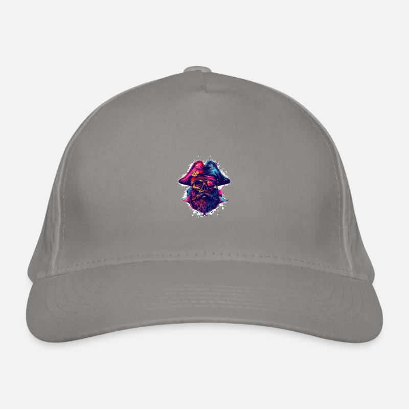 Pirate Skull Captain Organic Baseball Cap