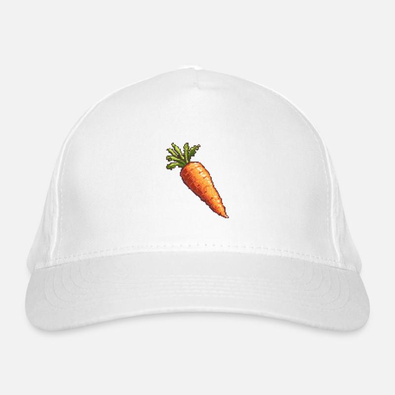 Karotte Pixel Symbol Bio-Baseballkappe