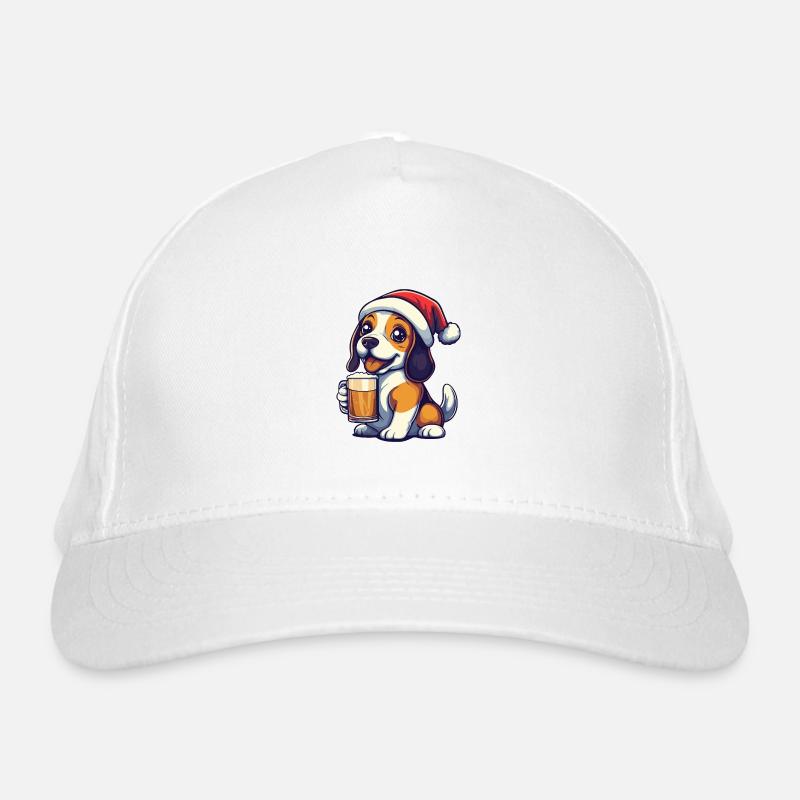 Beagle Dog Beer Xmas Christmas Organic Baseball Cap