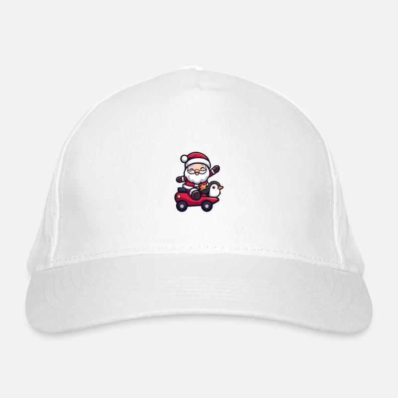 Pinguin Weihnachtsmann Bio-Baseballkappe