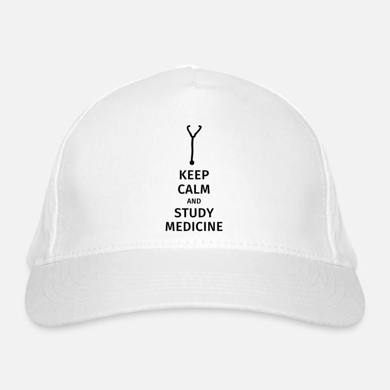 keep calm and study medicine Bio-Baseballkappe