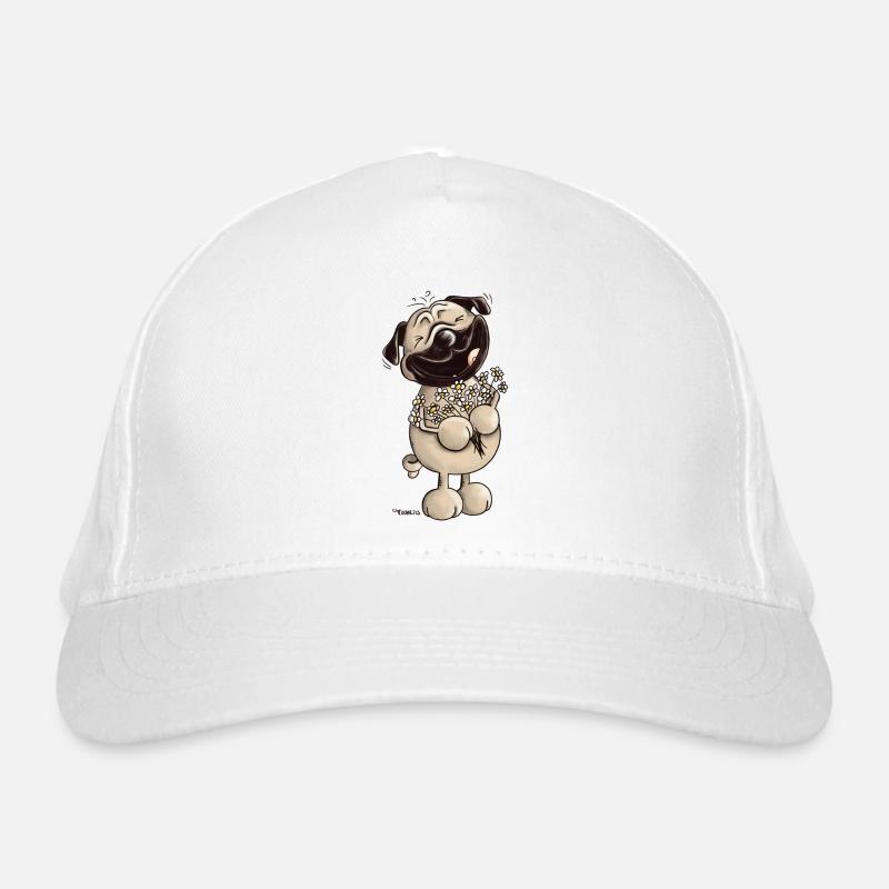 Süßer Mops - Möpse - Mopsfideler Mops - Geschenk Bio-Baseballkappe