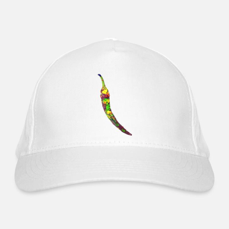 Chili Farbexplosion Illustration Bio-Baseballkappe