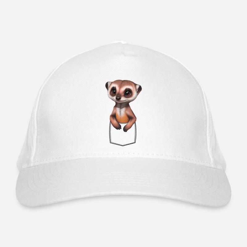 Süßes Erdmännchen Meerkat in Brusttasche Pocket Bio-Baseballkappe