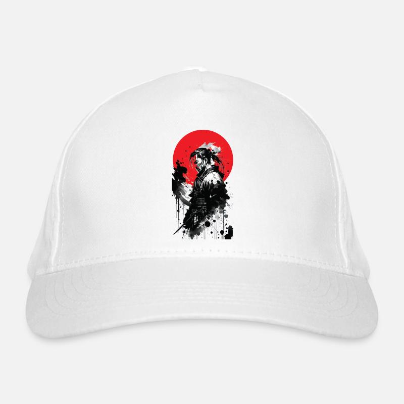 Japanese Samurai Ink Art Organic Baseball Cap