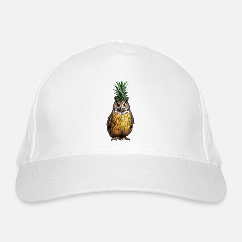 Eule Ananas Bio-Baseballkappe
