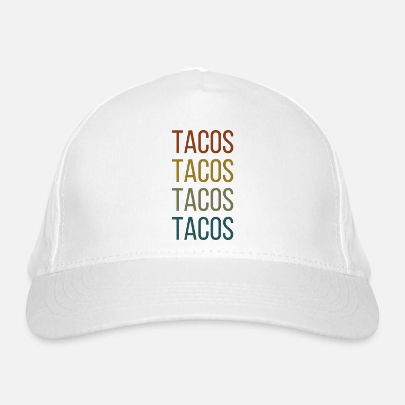 Tacos Retro Repeated Saying Organic Baseball Cap