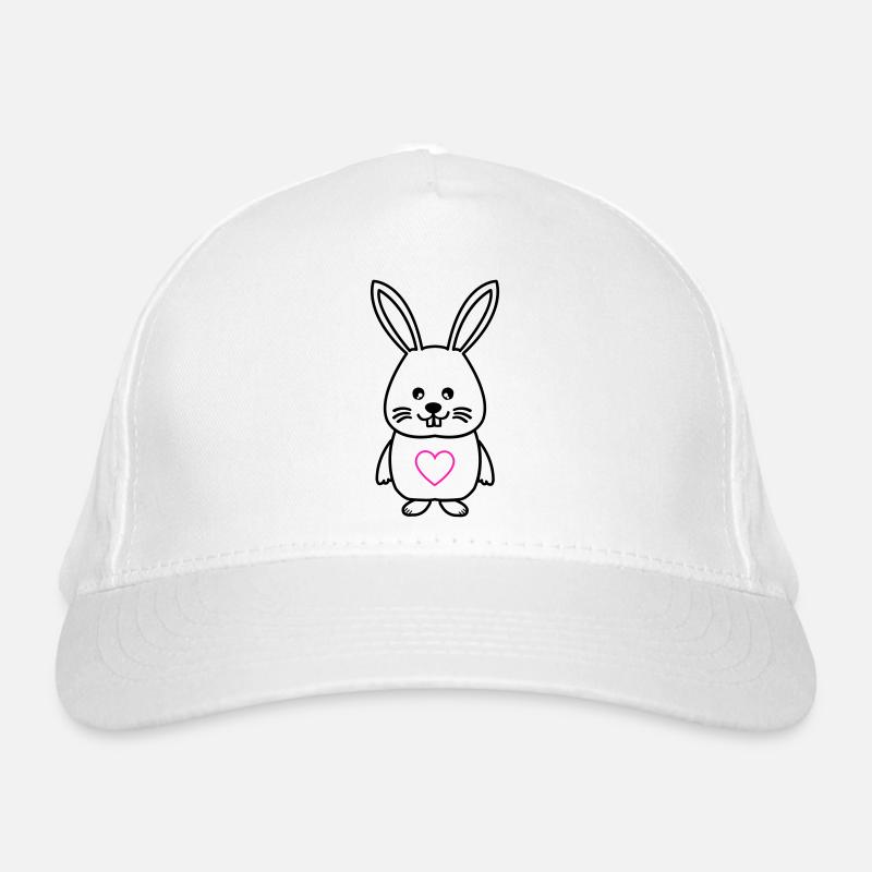 Bunny Comic Love Organic Baseball Cap