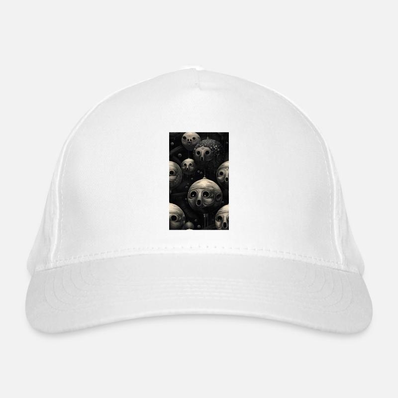 Grey sphere faces Organic Baseball Cap