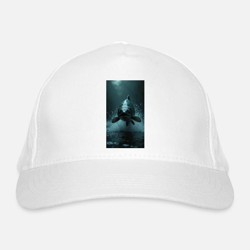 A jumping salmon (fish) Organic Baseball Cap
