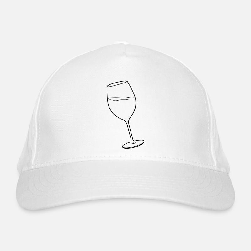 Wine glass Organic Baseball Cap