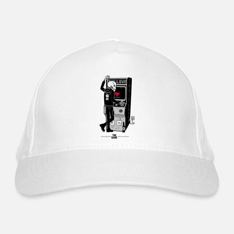 Skeleton at Retro Arcade Heartbreak Organic Baseball Cap