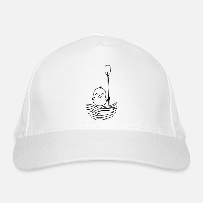 Cute rowing chick funny minimalist art Organic Baseball Cap