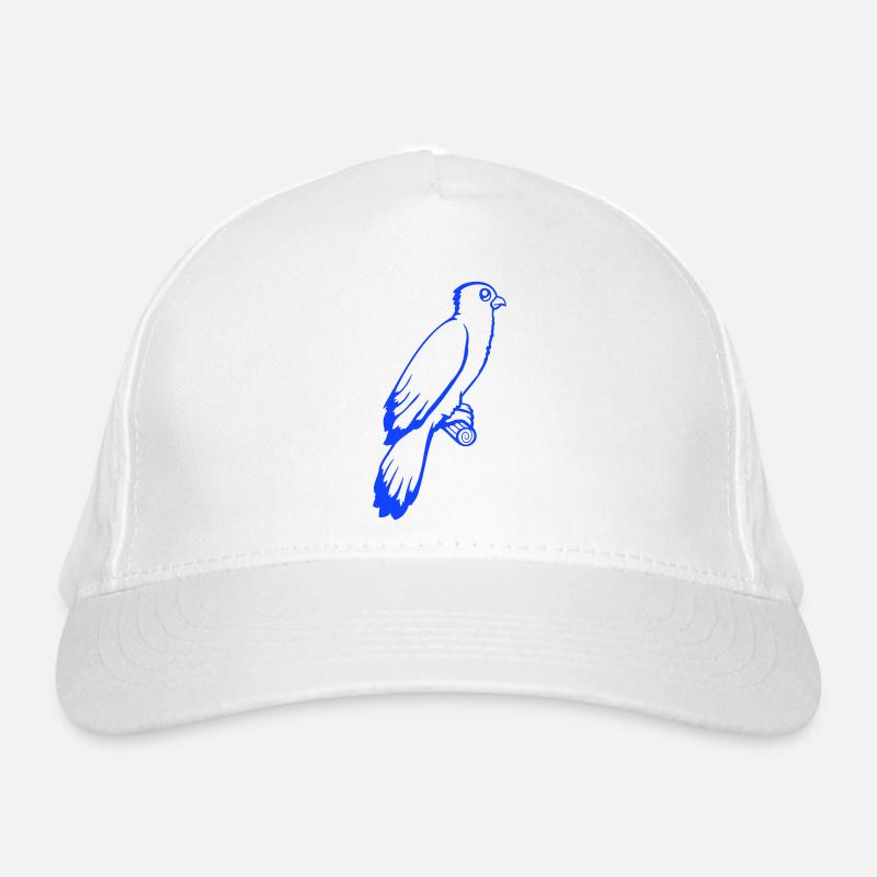 oiseau assis mignon cage branche animal de compagnie cher perroquet Casquette classique bio