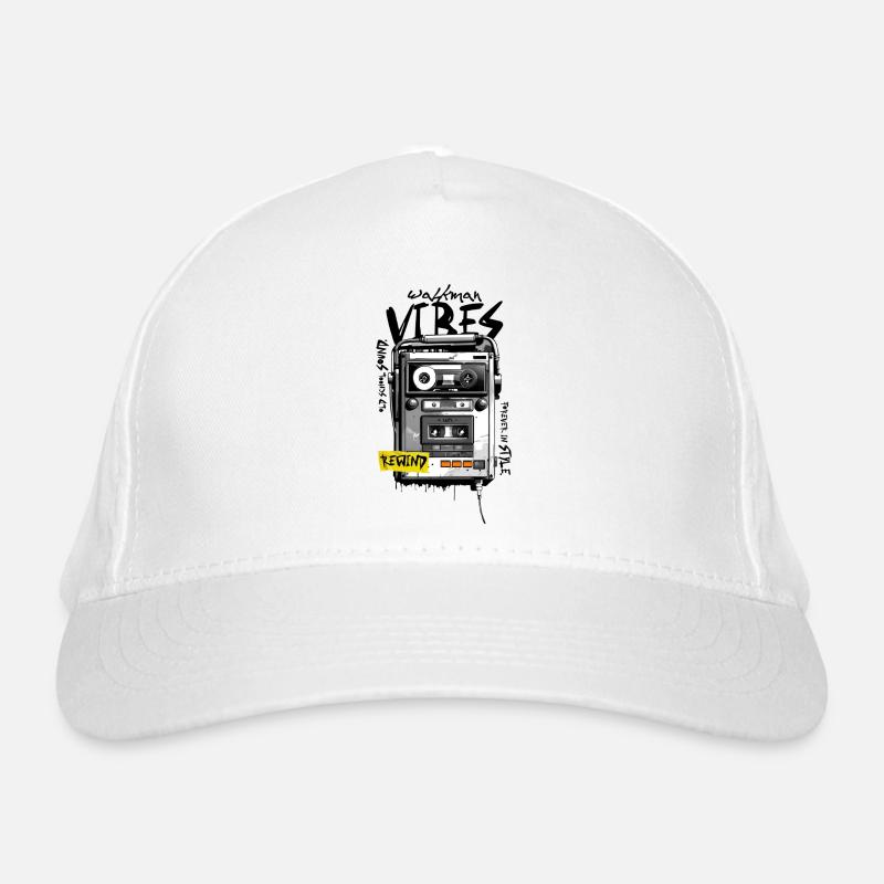 Retro Cassette Graffiti Device Organic Baseball Cap