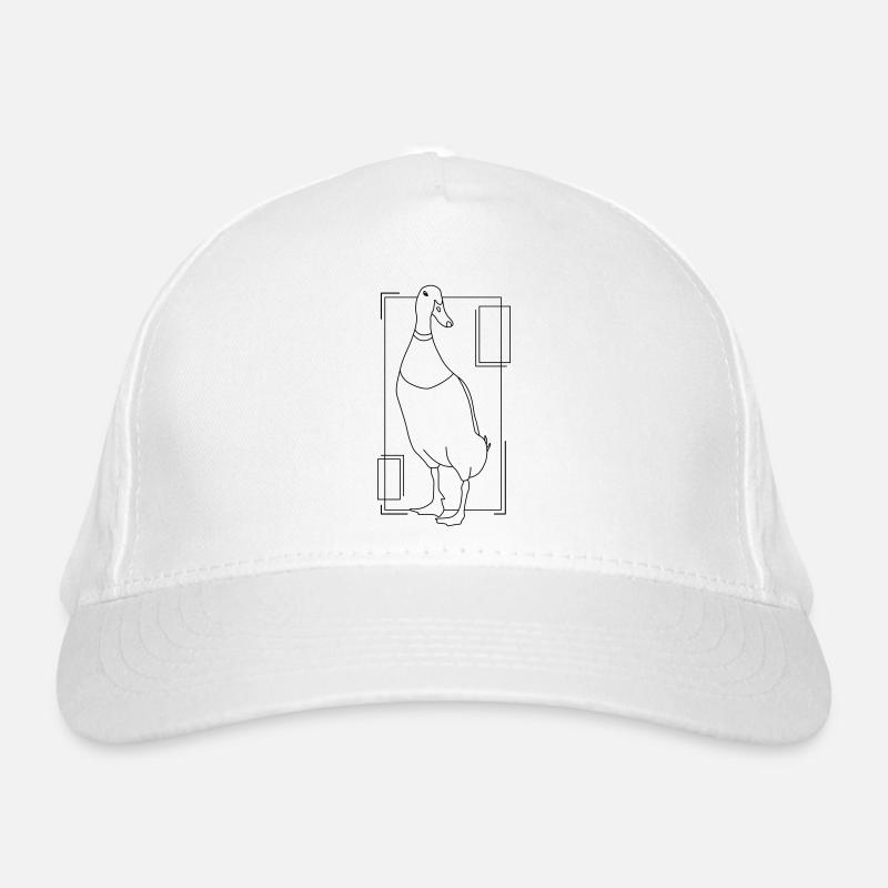 Runner duck in geometric design Organic Baseball Cap