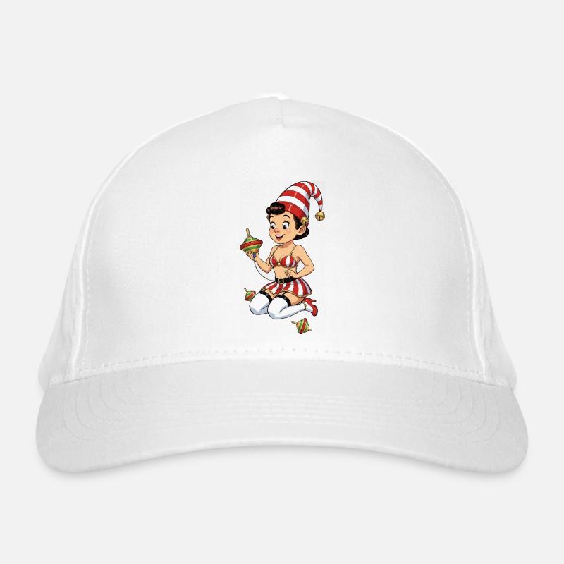 Leprechaun-Mädchen mit Kreisel Bio-Baseballkappe