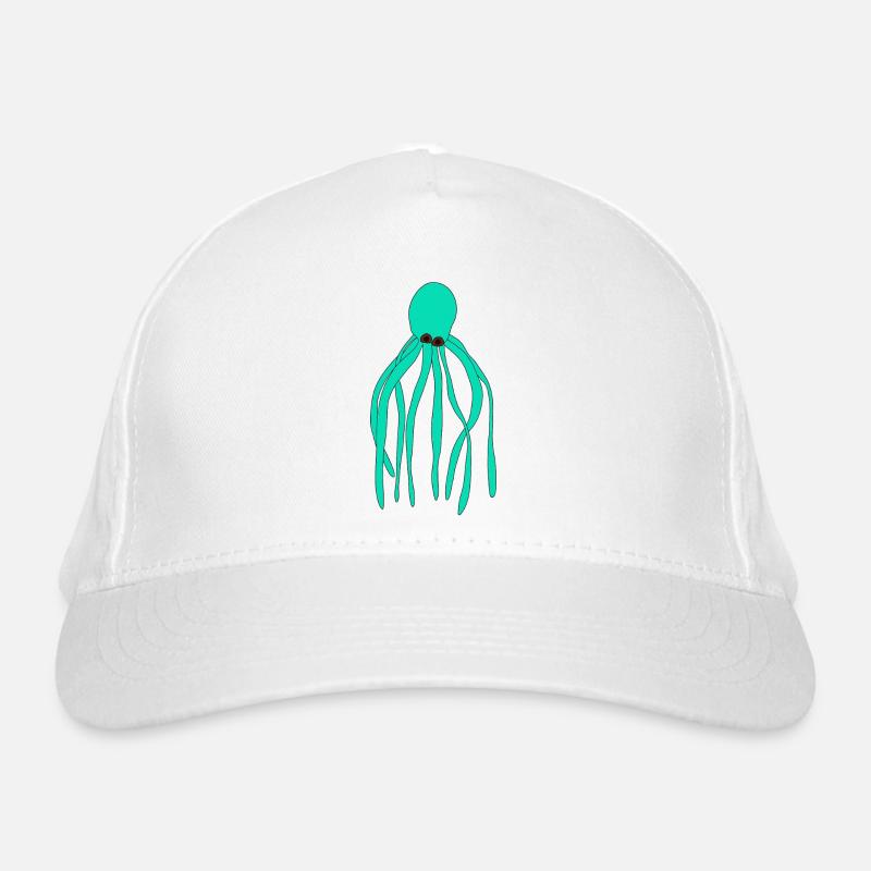 Octopus turquoise Organic Baseball Cap