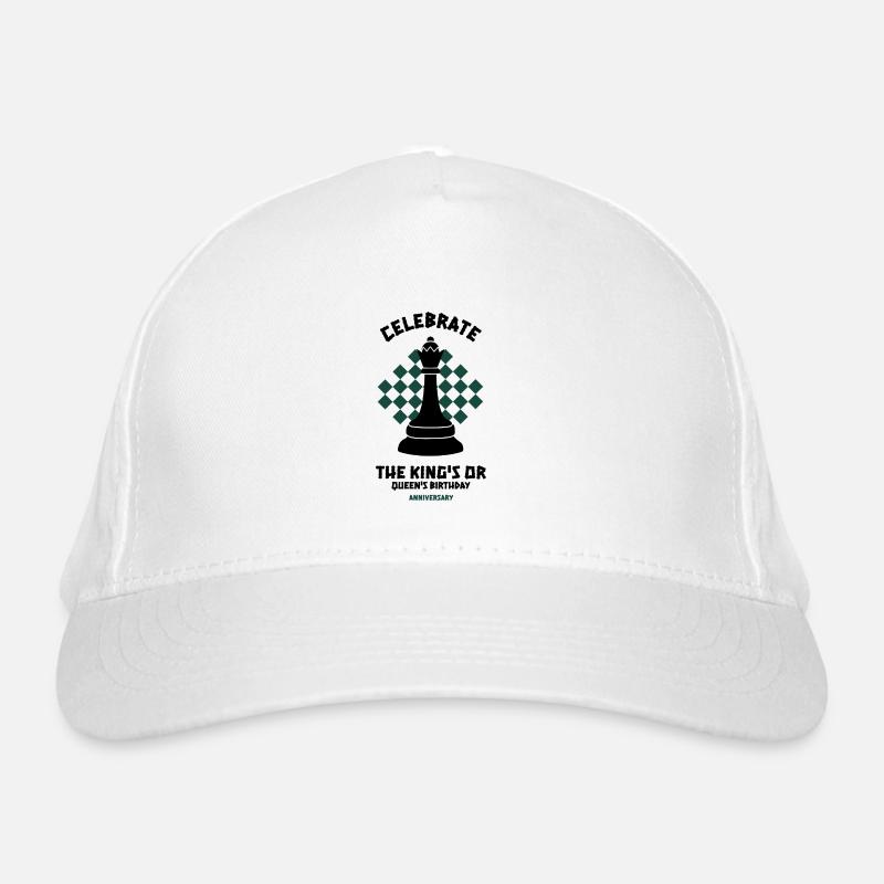 Chess Retro style design, black tone Bio-Baseballkappe