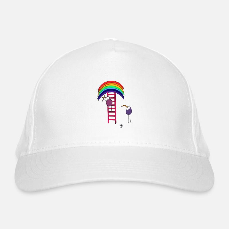 Vögel mit Regenbogen Bio-Baseballkappe