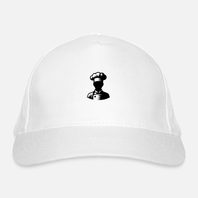 Chef and Kitchen Silhouette Portrait Organic Baseball Cap