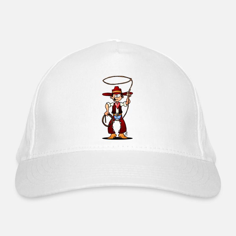 Cowboy mit einem Lasso Bio-Baseballkappe