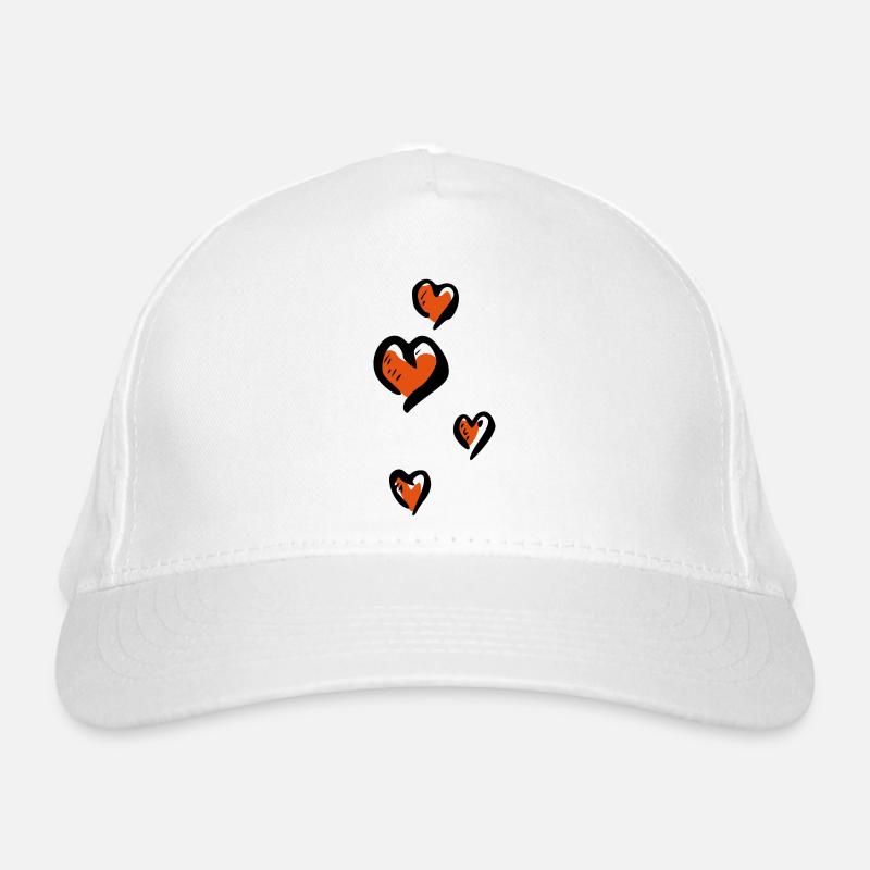 hearts Organic Baseball Cap