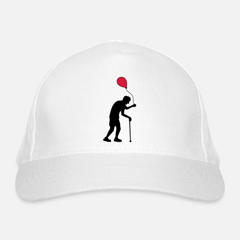 Opa mit Luftballon Bio-Baseballkappe