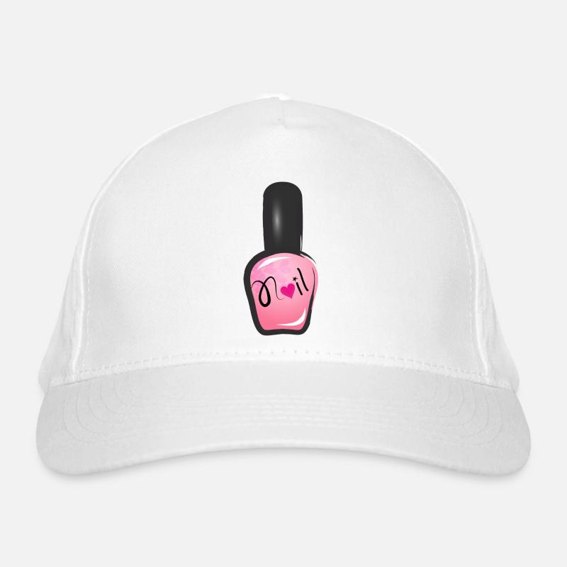 rosa Nagellack im Graffiti Stil mit Herz Bio-Baseballkappe
