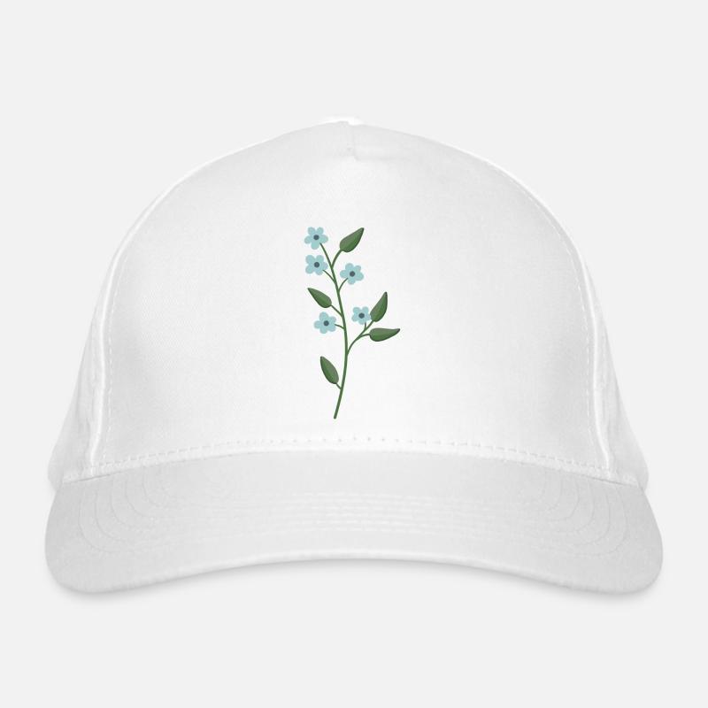 Fleur bleu clair Casquette classique bio