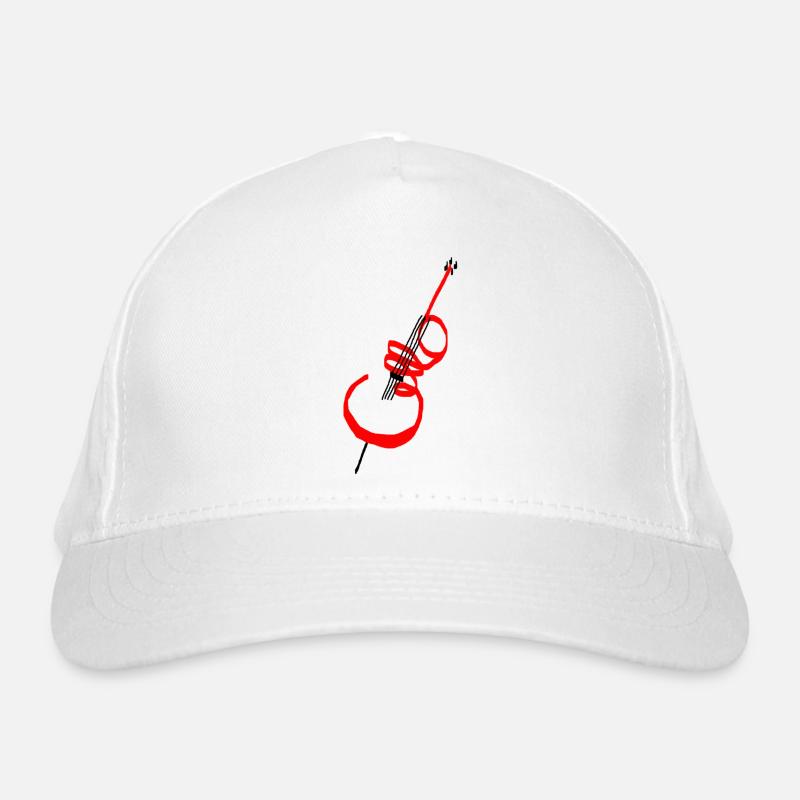 Lettrage violoncelle rouge Casquette classique bio