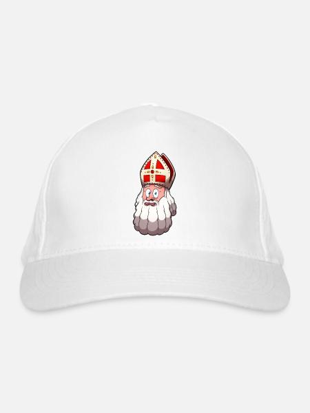 Visage de Saint Nicolas - Casquette classique bio - blanc - Devant