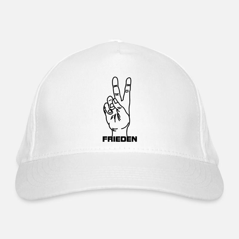 Handgeste deutsch Frieden Bio-Baseballkappe