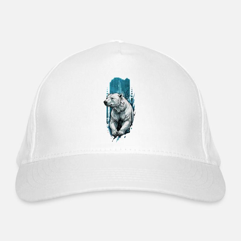 Arctic Majesty: Eisbär im Wasser Bio-Baseballkappe