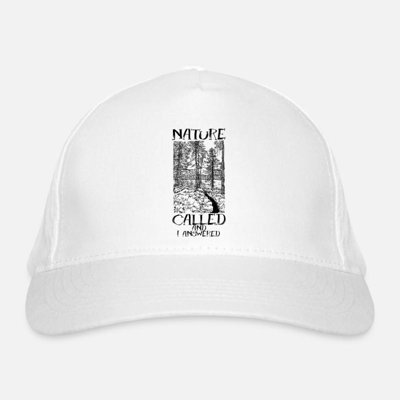 DIE NATUR RUFT - Bio-Baseballkappe - Weiß