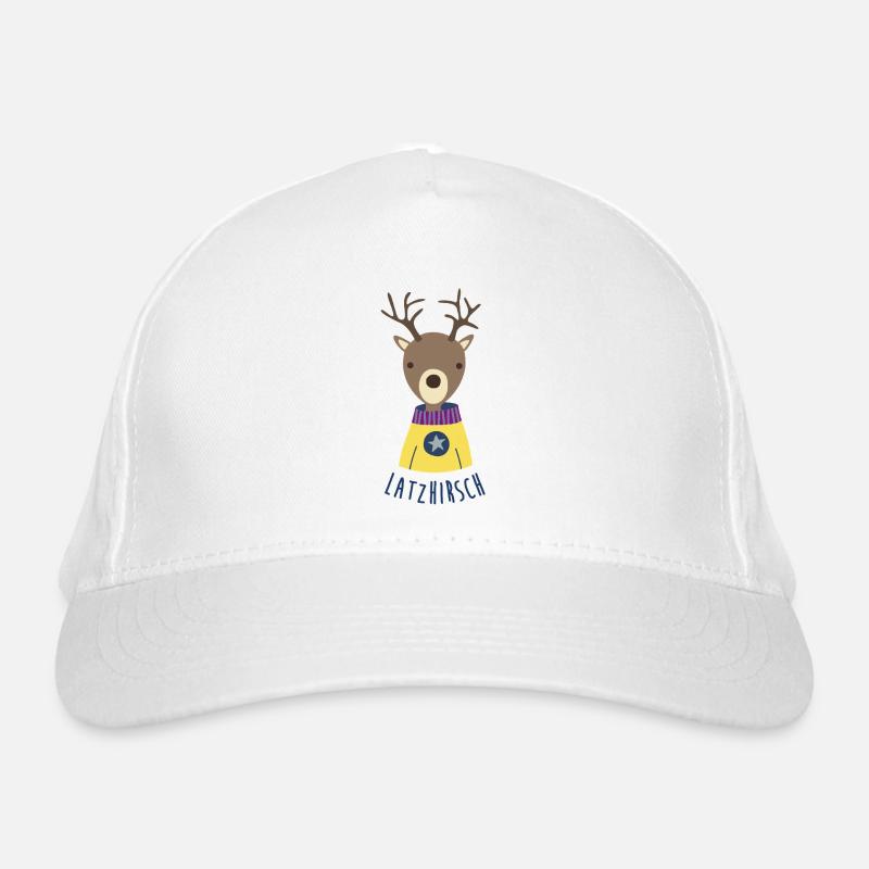 Hirsch Latz Lätzchen Jagd Kinder Hirschkopf Geweih Bio-Baseballkappe