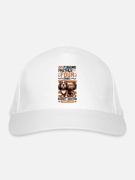 Pêche et Grand Bleu de Gascogne - Casquette classique bio - blanc - Devant