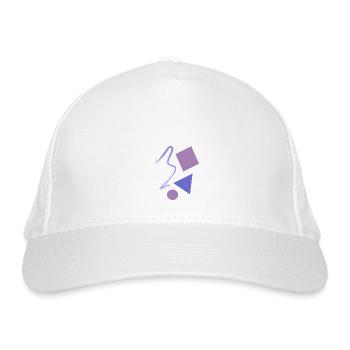 Design abstrait : Connexion - Casquette classique bio - blanc - Devant