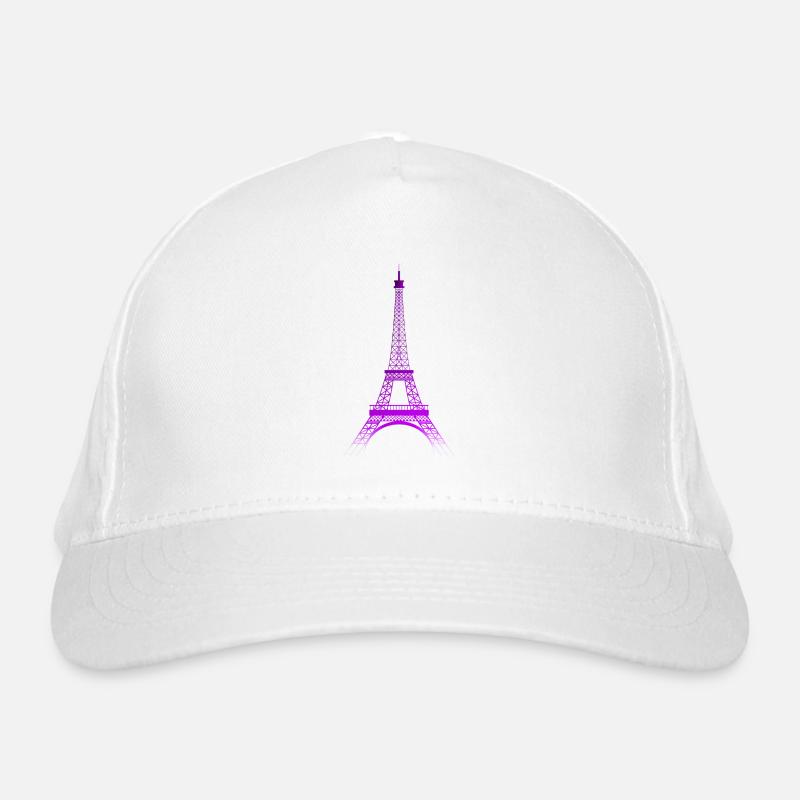 Tour Eiffel (dégradé violet-pourpre) Casquette classique bio