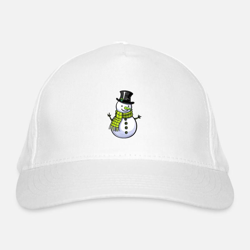 Schneemann Winter Schnee Bio-Baseballkappe