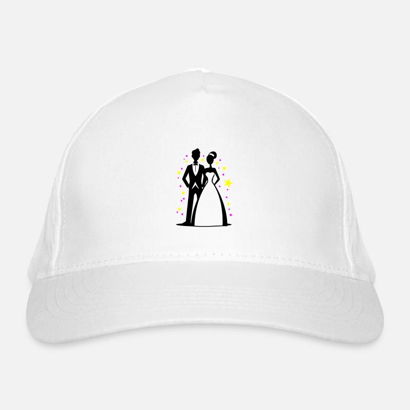 Brautpaar Hochzeit Bräutigam Braut Bio-Baseballkappe