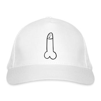 penis - Organic Baseball Cap - white - Front