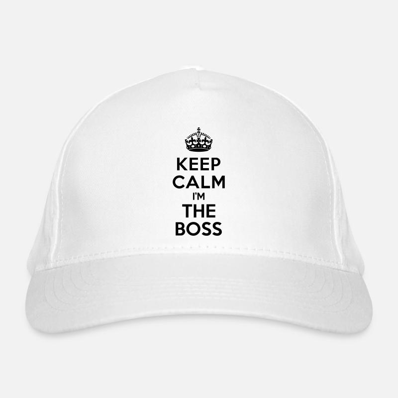 Keep calm I'm the BOSS Casquette classique bio
